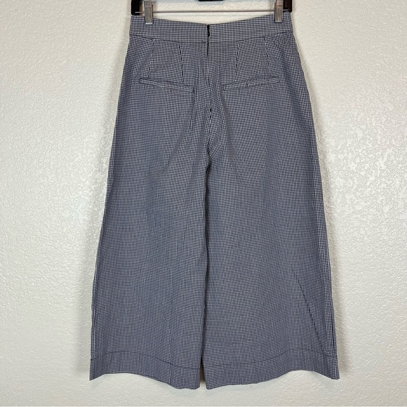 Tularosa Black White Gingham Wide Leg Colette Crop Pants size Medium - Picture 4 of 9